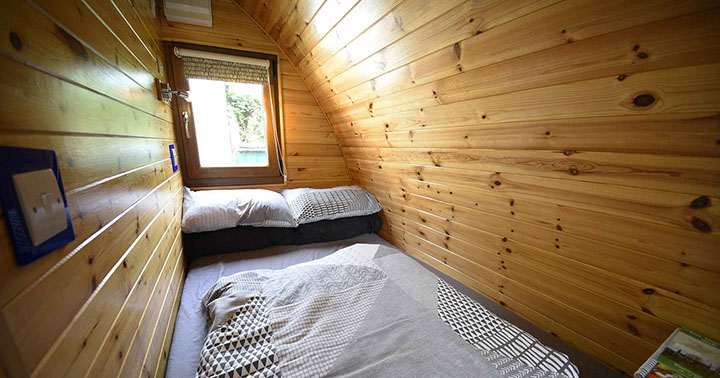 Dunvegan Camping Pods contain comfortable double beds at our self catering Pods