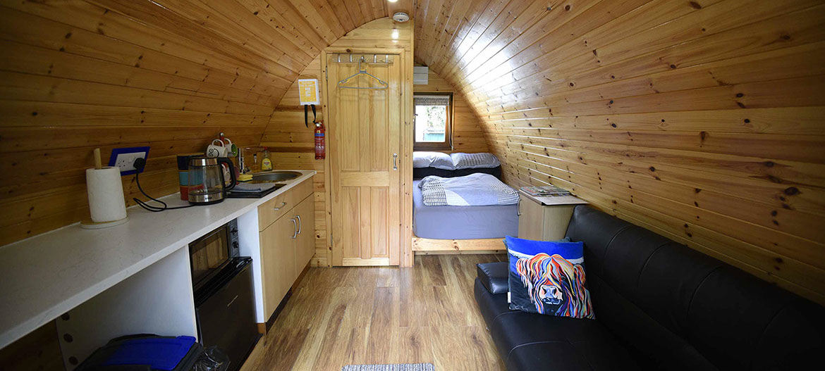 Enjoy modern facilities at Dunvegan Camping Pods in Dunvegan on the Isle of Skye