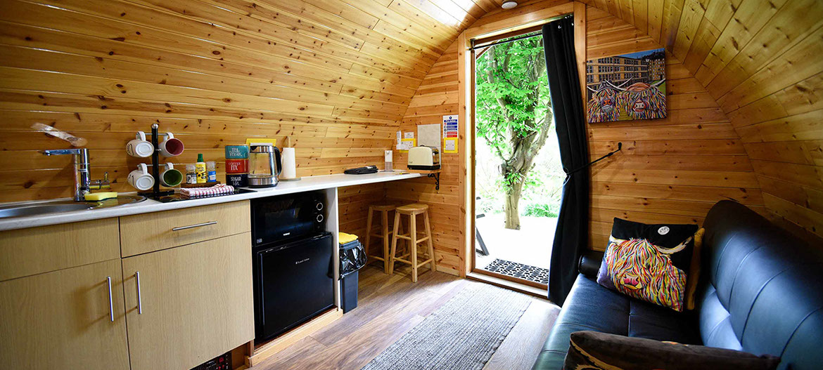 Dunvegan Camping Pods self catering accommodation contain modern facilities