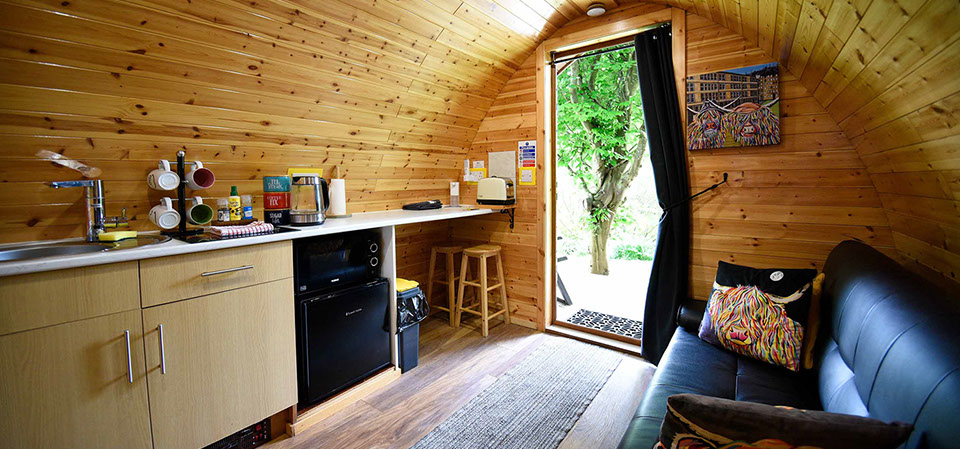 Our self catering Pods in Dunvegan have excellent facilities