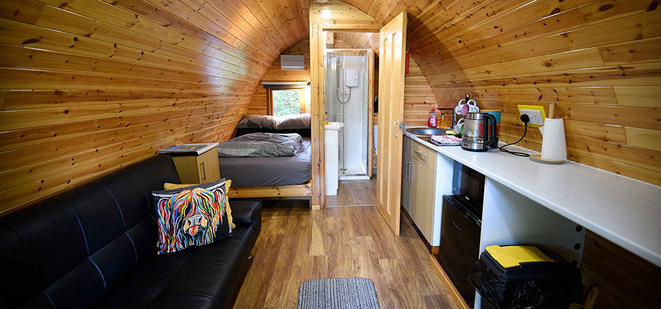 Dunvegan Camping Pods offer self catering Pod accommodation with en suite shower rooms