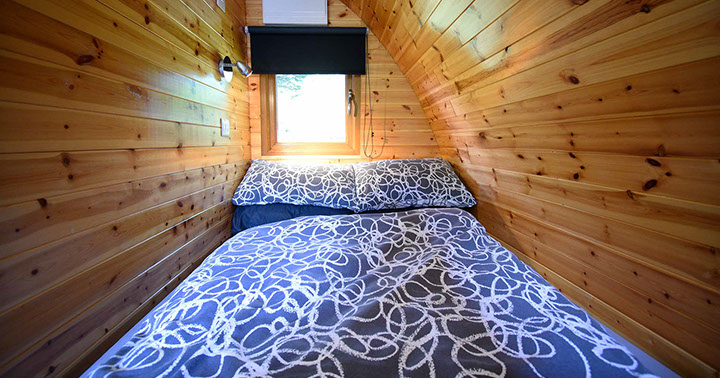 Our self catering Pod accommodations in Dunvegan contain comfortable double beds