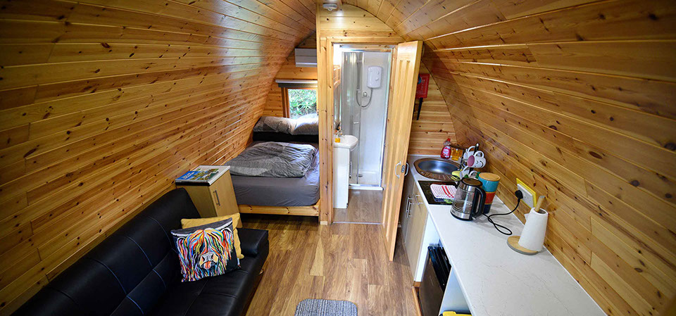 Dunvegan Camping Pods self catering accommodation with modern facilities